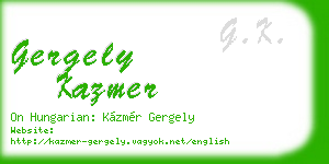 gergely kazmer business card