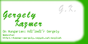 gergely kazmer business card